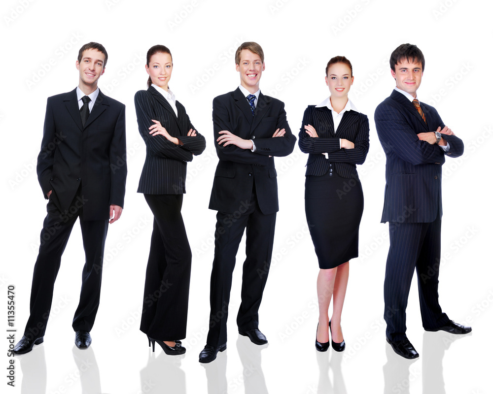 Obraz premium Group of successful smiling business people
