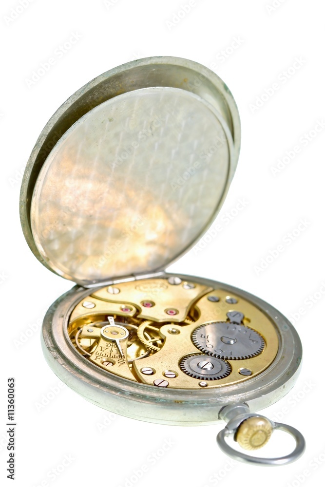 Old watch with open other side (clockwork). Old watch with open other side (clockwork).