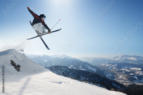 Jumping Skier