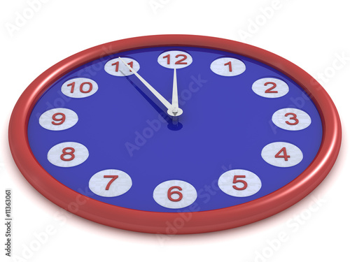 Round hours on a white back...