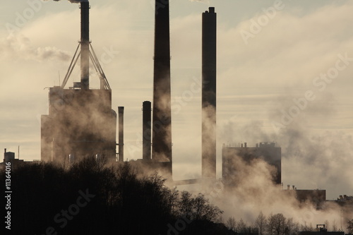 Factory and smoke