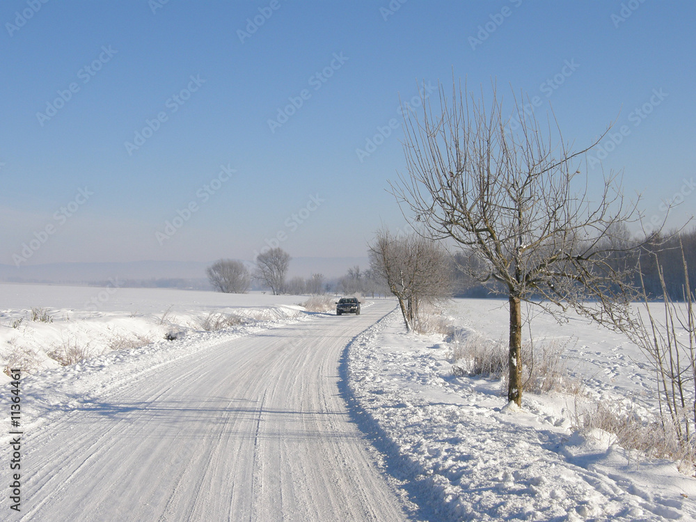 Obraz premium Straße im Winter