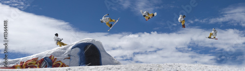 Tableau sur toile snowboarder freestile