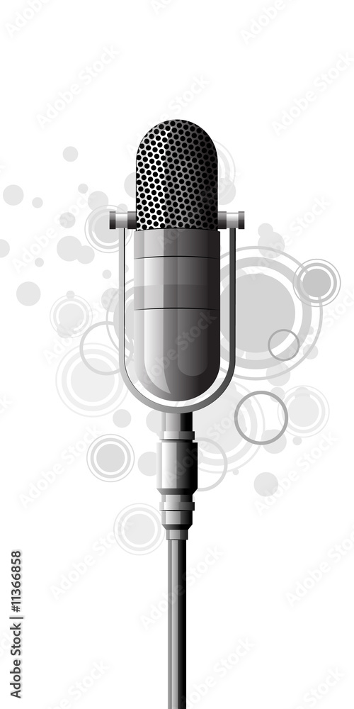 Obraz premium microphone metallic