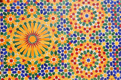 Decoration of Hassan II Mosque in Casablanca  Morocco