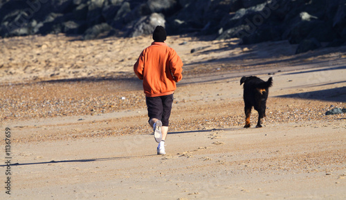 jogging sur la plage