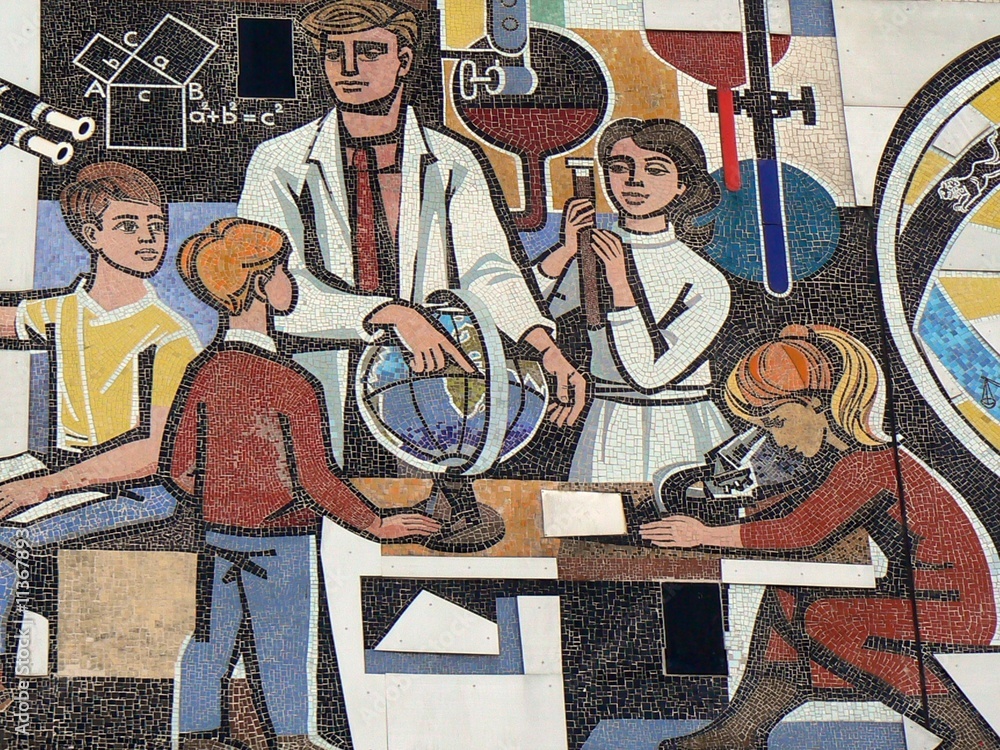 Obraz premium Mosaik am Haus des Lehrers in Berlin