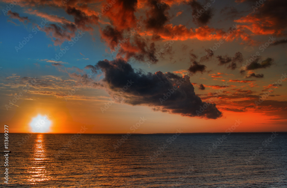 beautiful vibrant sunset