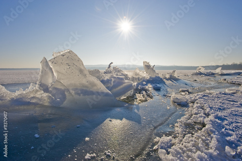 Εκτύπωση καμβά Wintersonne über dem Müggelsee