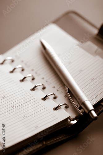 pocket planner and pen