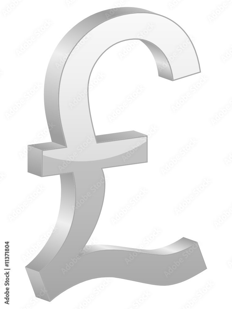Grey british pound symbol Grey british pound symbol