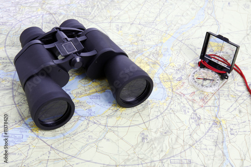 map, Binoculars and compass - 5