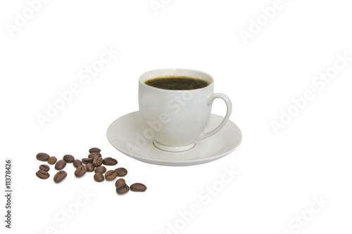 studio shot of a white coffee cup
