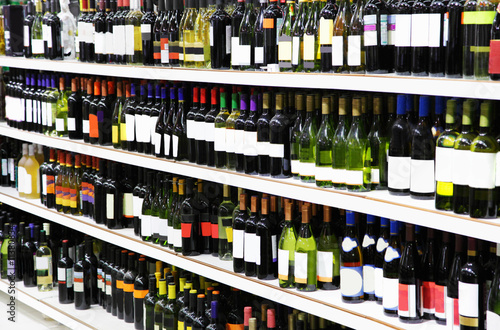 Wine in a supermarket