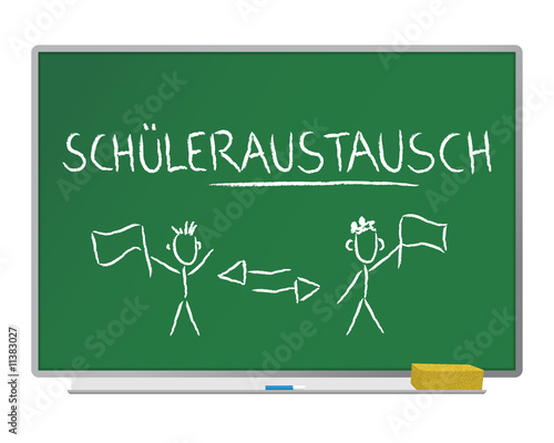 Tafel mit Schüleraustausch