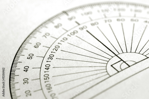 printed protractor for geometry measurement