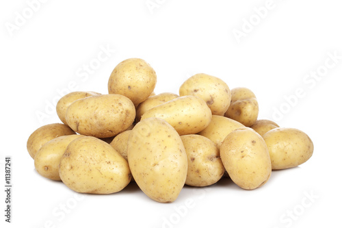 Stack of raw potatoes