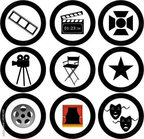 movie vector icons