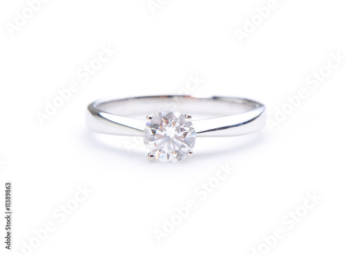 diamond ring isolated in white background