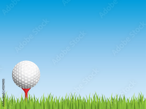 Golf ball with seamless grass