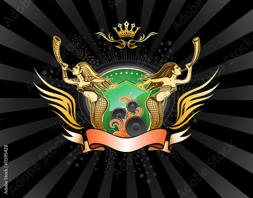 Valkyries Blows The Horns Shield Insignia 3