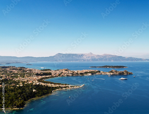 Corfu city, Greece, aerial view