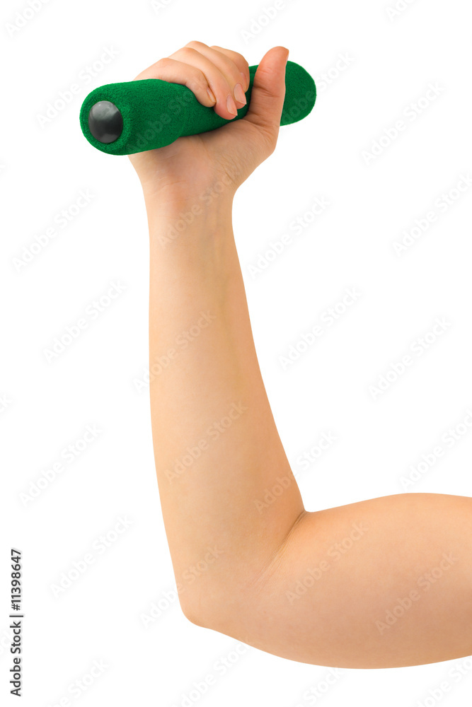 Hand with dumbbells Hand with dumbbells
