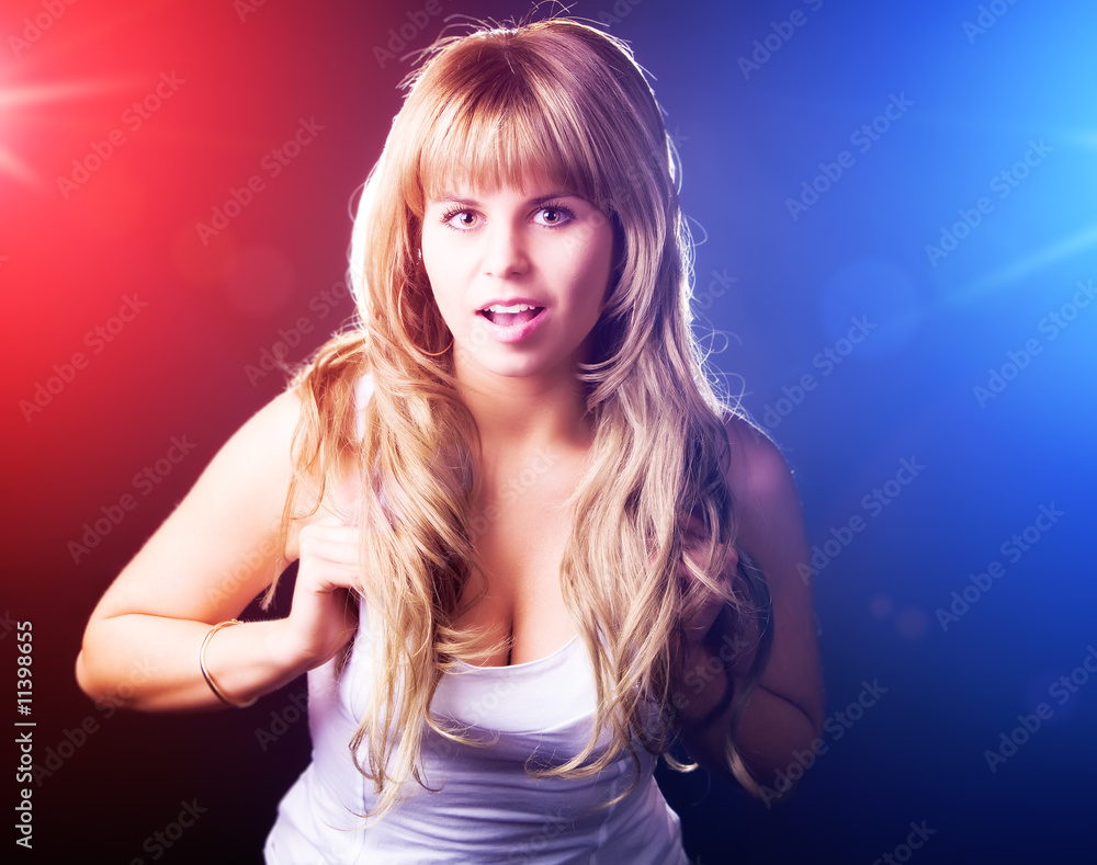 Fototapeta premium Young sexy blond woman