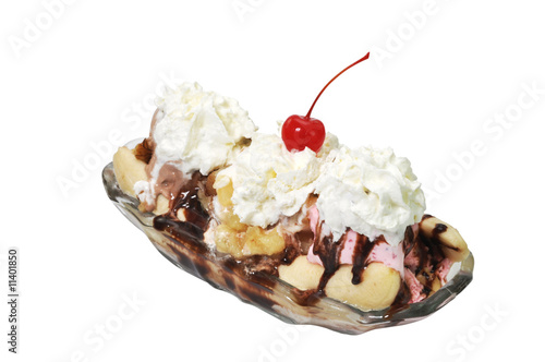 Banana Split with Clipping Path photo