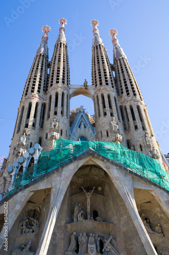 Sagrada Familia Temple with Carvings