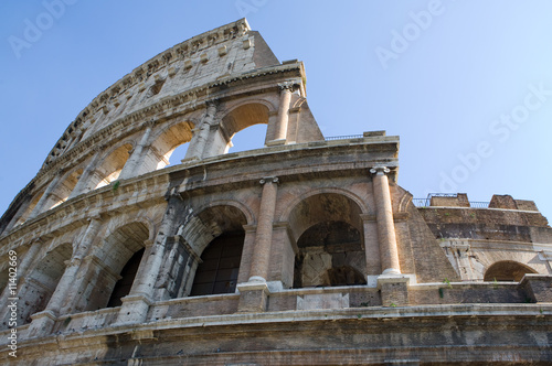 Roman Coliseum Ruins Exterior Landscape