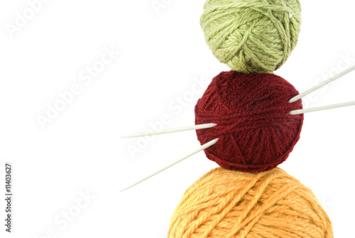 yarn and knitting needle