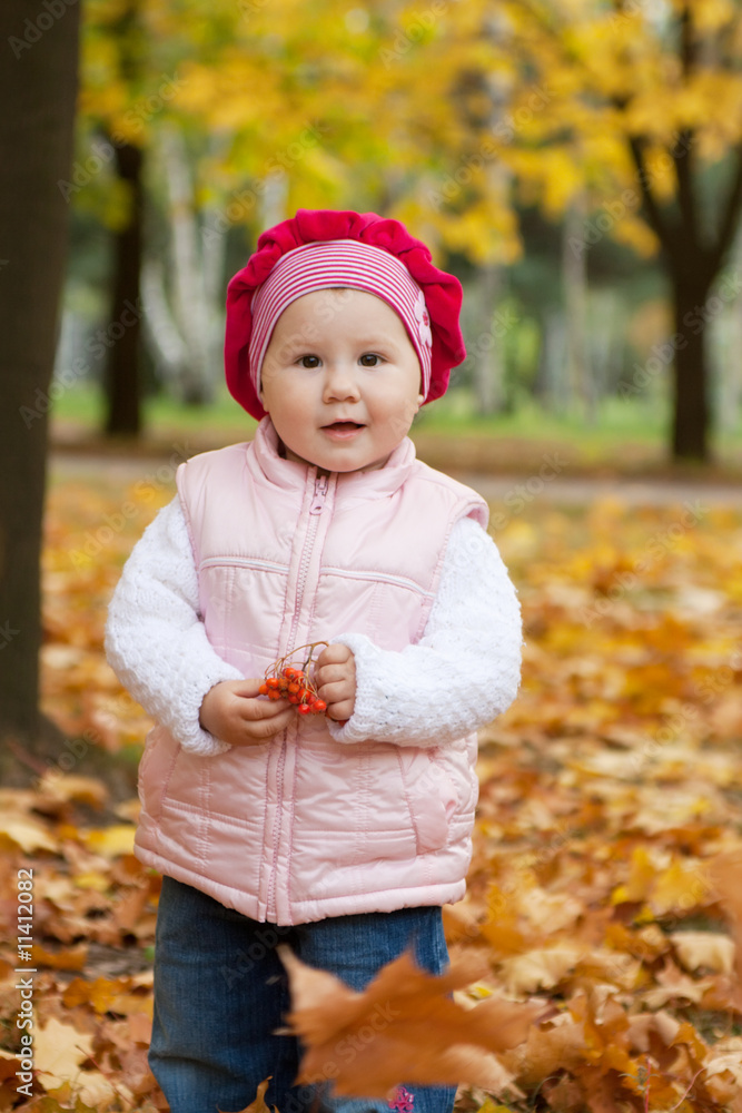 Girl in autumn leaves Girl in autumn leaves