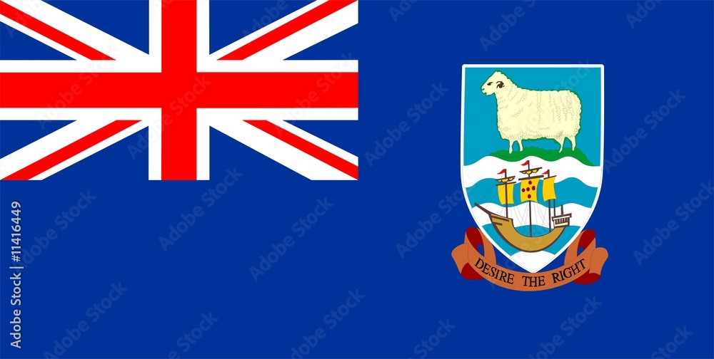 Fototapeta premium Flag Of Falkland Islands