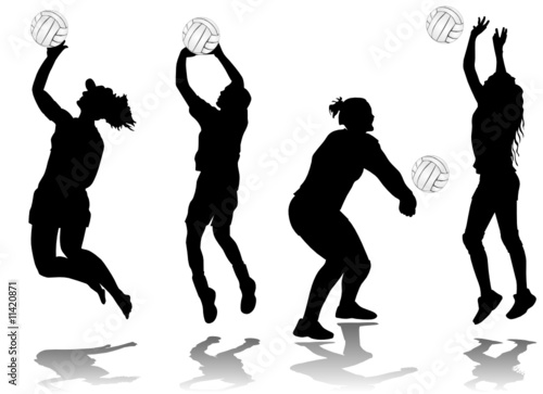 volleyball player vector