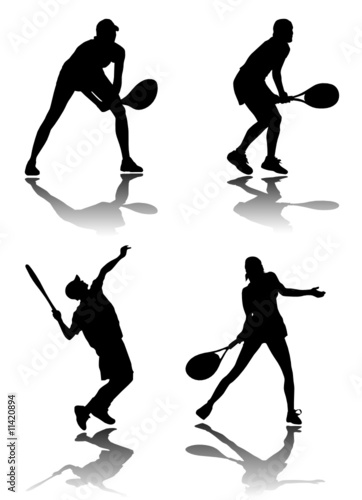tennis player vector
