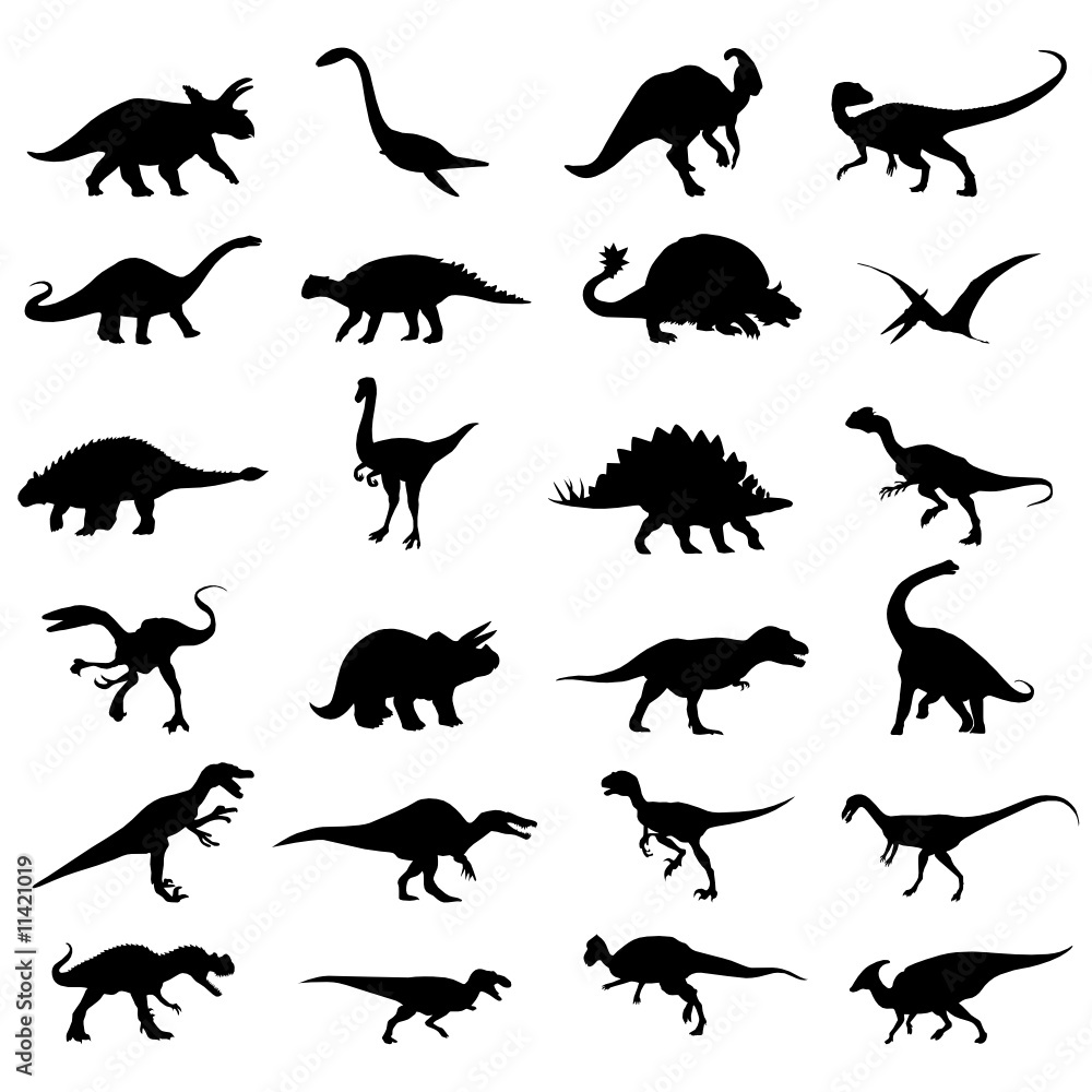 dinosaurs set vector