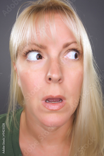 Shocked Blond Woman