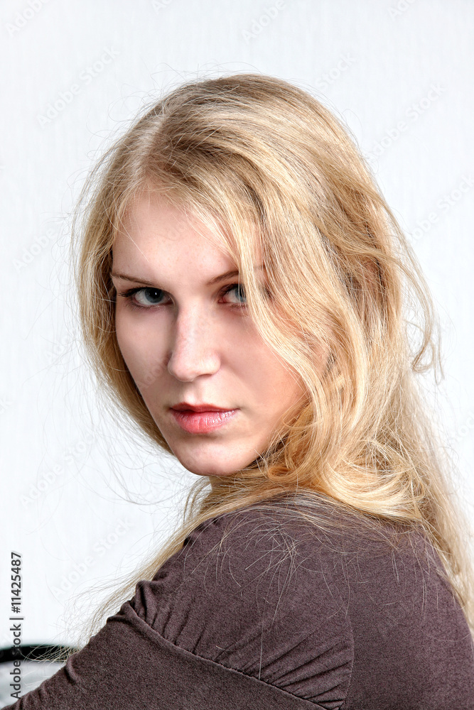 Fototapeta premium The girl with long hair