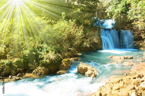 Fototapeta Naklejka Na Ścianę i Meble -  Waterfall in forest