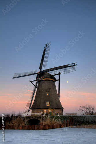 Windmill in the evening sun