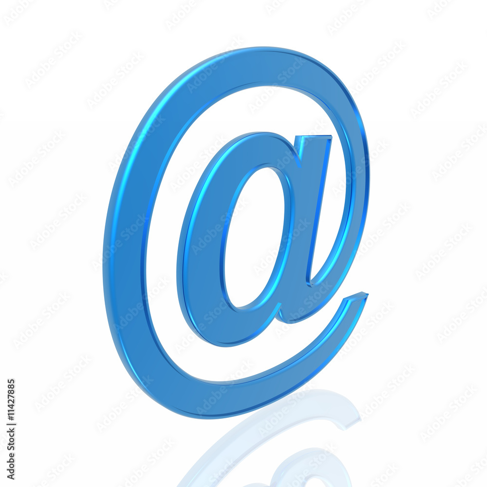 blue e-mail symbol isolated in white background blue e-mail symbol isolated in white background