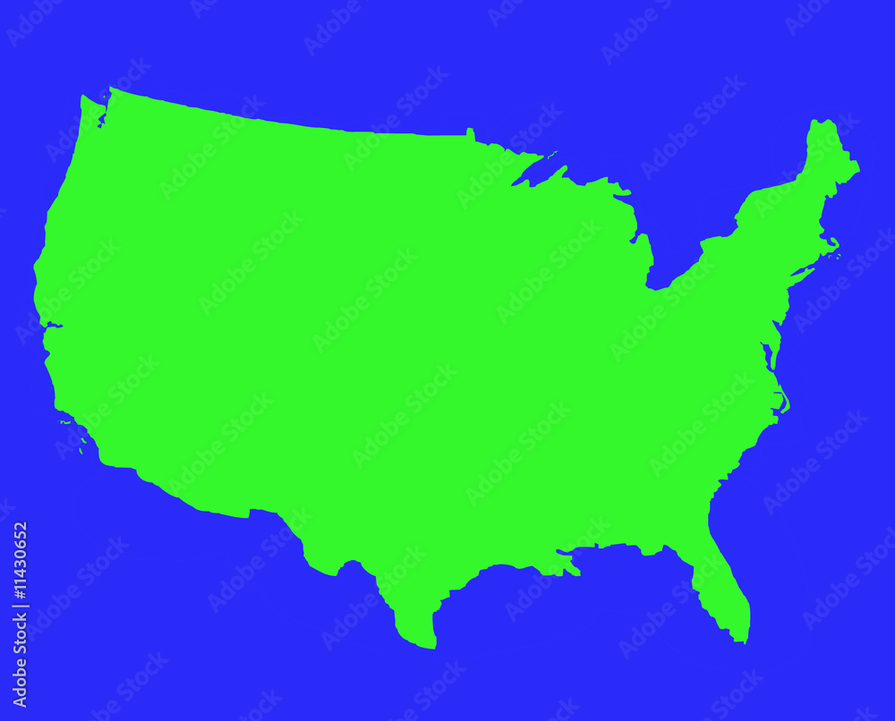 United States of America outline map