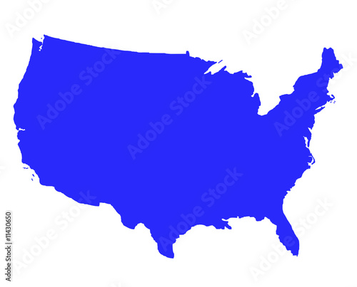 United States of America outline map