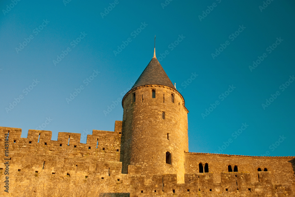 Les remparts de Carcassonne, fin d'après-midi