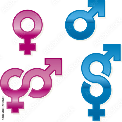 shiny gender symbols