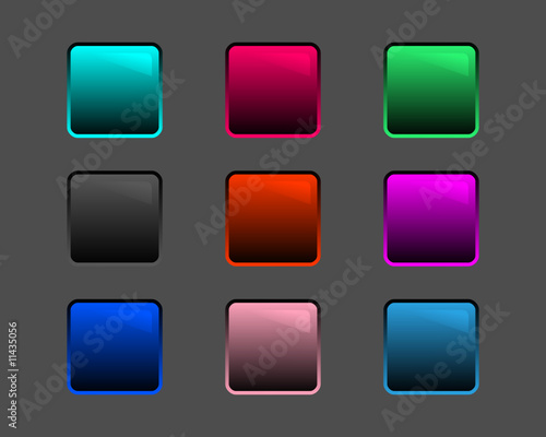 Glossy Buttons für dunkle Hintergründe