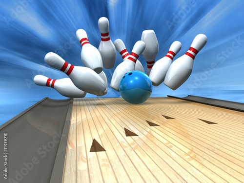 Fotografie Bowling Strike!