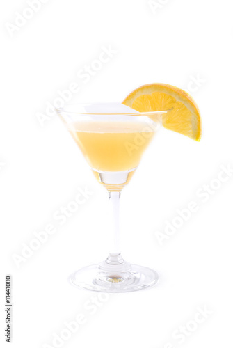 isolated glass of orange juice