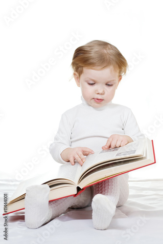 Baby with book